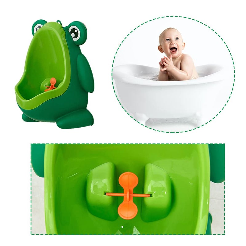 Anyumocz Frog Pee Training,Cute Potty Training Urinal for Boys with Funny Aiming Target,Green Urinals for Toddler Boy - Image 3